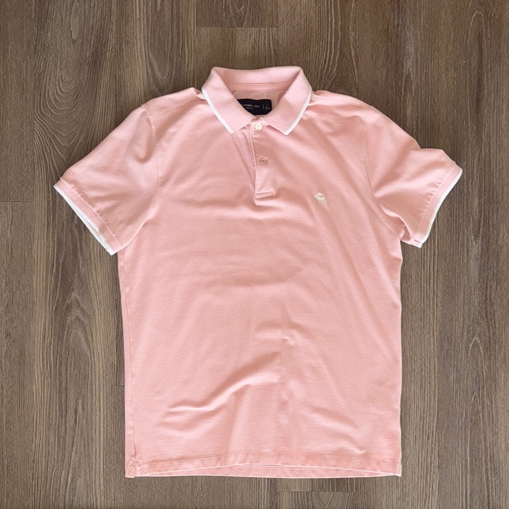Abercrombie & Fitch Pink Polo Shirt with Classic Collar